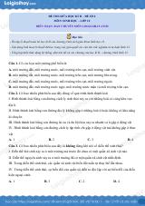 Đề kiểm tra giữa kì 2 Sinh 12 - Đề số 4 có lời giải chi tiết